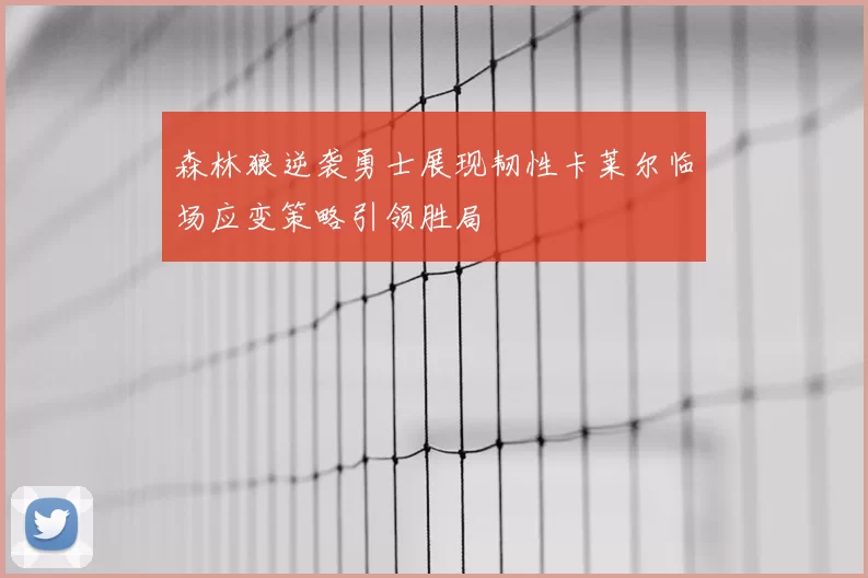 森林狼逆袭勇士展现韧性卡莱尔临场应变策略引领胜局